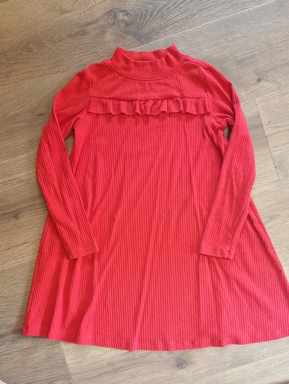 Hanna Andersson Red Ribbed Dress SZ 8
